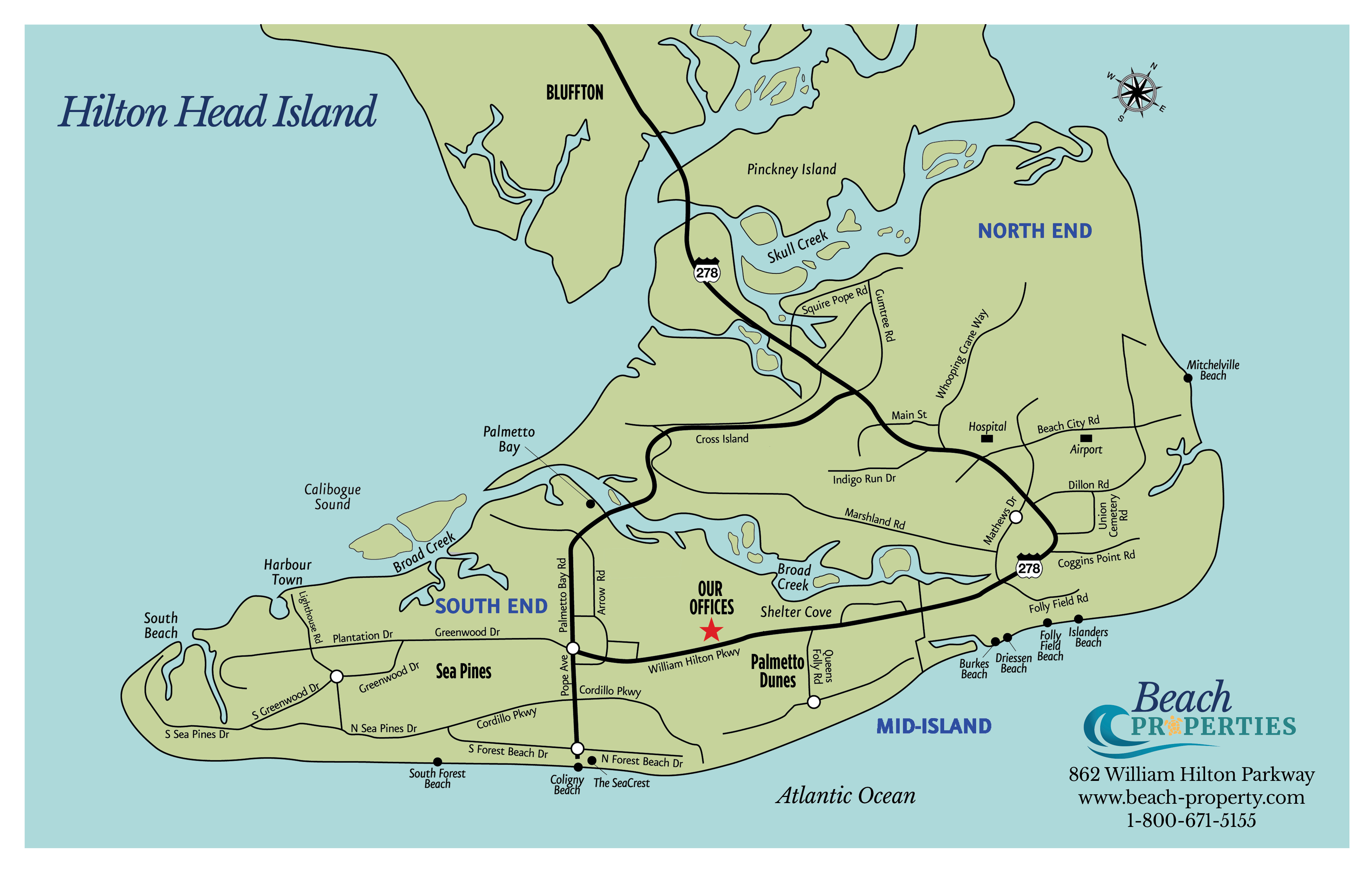 Map of Hilton Head Island